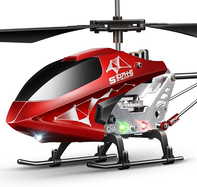 SYMA S107H-E RC Helicopter for Kids 8-12 and Beginners Remote Control Helicopter with Altitude Hold 2 Speed Modes Whole Alloy Toy for Boys Girls Indoor Gift