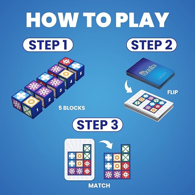 Uzzle 3.0 Board Game &amp Blockwork Bundle – Ultimate Family Fun Pack - Fast-Paced Puzzle Games for Ages 4+ - Multiple Difficulty Levels - 2 to 4 Players