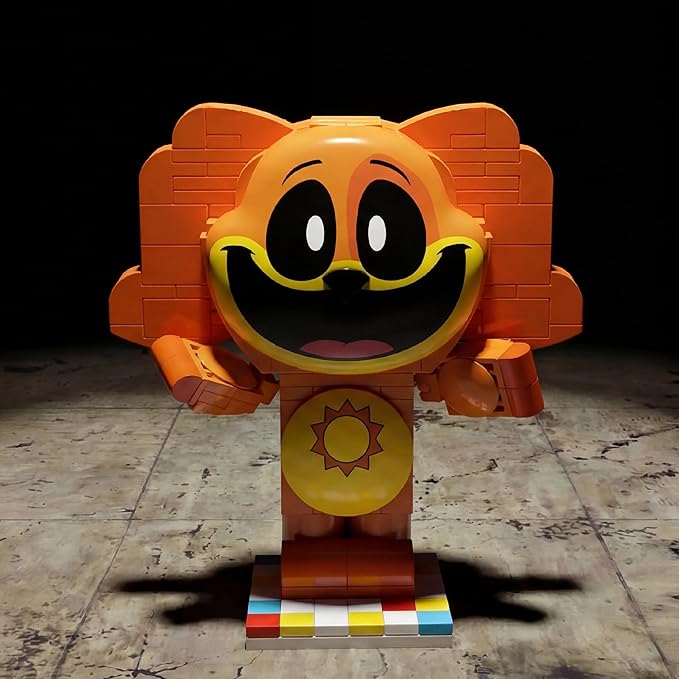 Brickcraft Poppy Playtime Dogday Smiling Critters Building Set 170 Piece Posable Orange Dog Figure with Sun Medallion Collectible Indie Horror Game Building Toys Gift for Boys &amp Girls Ages 8 and