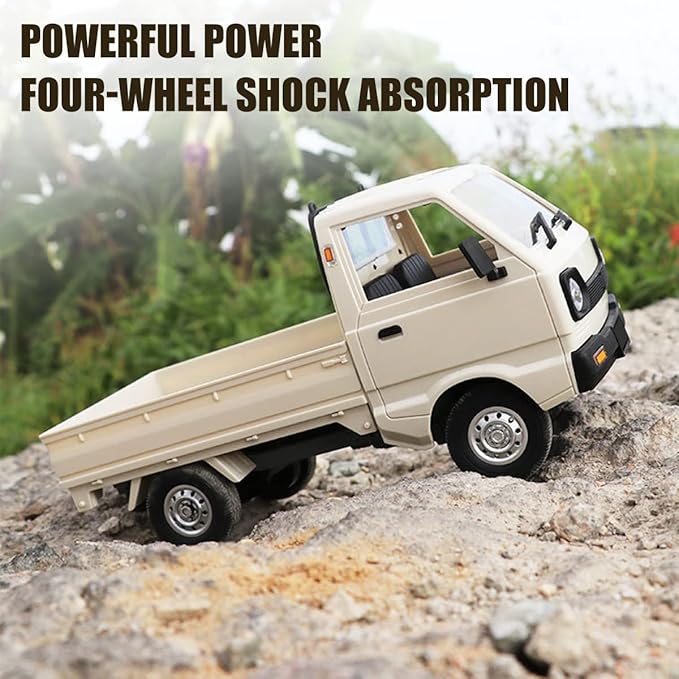 Mostop WPL D12 RC Drift Car Crawler 2.4Ghz Remote Control Car Drifting Crawler with 2 Batteries 1:10 Off Road Climbing Vehicle Pickup Truck Hobby RC Truck Toys for Kids Boys Adults