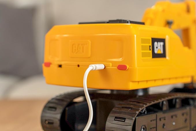 CAT Power Excavator Digger RC Construction for Kids 5+ | 2.4GHz Remote Control Truck Toy Full-Function Dig Scoop Spin &amp Drive Realistic Lights &amp Sounds USB Rechargeable Indoor/Outdoor