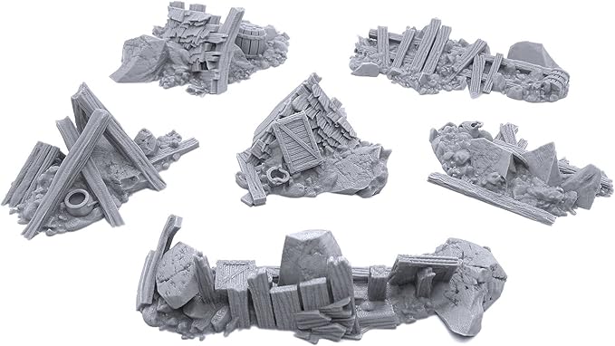 EnderToys Urban Rubble - DND Terrain - 32mm Scenery for Tabletop Miniatures