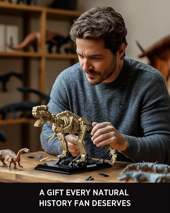 Nifeliz T. Rex Fossils Model Building Set Tyrannosaurus Rex Dinosaur Skeleton Building Set for Adults Ideal Gift for Fossils Lovers (826 PCS NF10343)
