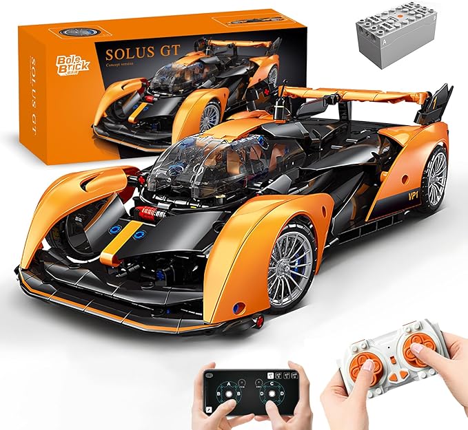 Remote Control Building Car 1:14 Solus GT Construction Toy Compatible with Technic Car Collectible Gifts for 10-16 Year Olds and Adults (817pcs)