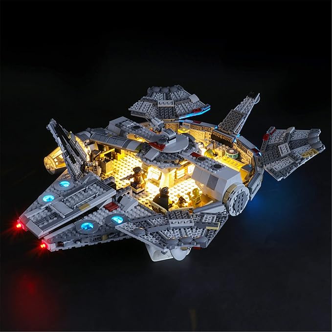 YEABRICKS LED Light for Lego-75257 Star Wars Millennium Falcon Building Blocks Model (Lego Set NOT Included)