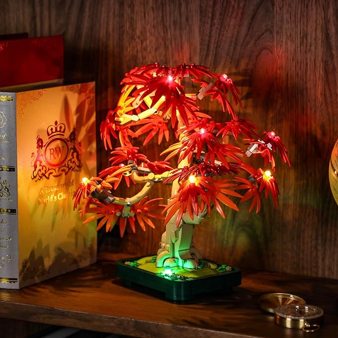 BRIKSMAX 2.0 Light Kit for Lego Japanese Red Maple Bonsai Tree -Innovative Led Lighting Compatible with Lego The Botanical Collection 10348 - Not Included Lego Set