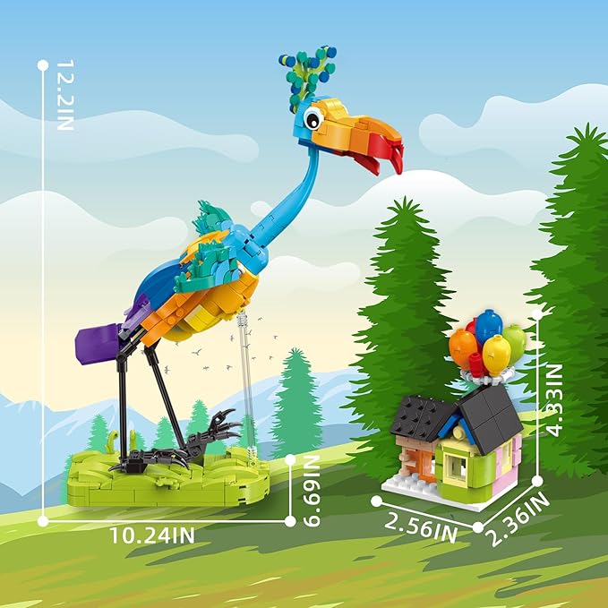 Kevin Bird Up House Building Set for Girls 8-14 Years upCompatible for LegoCute Animals Movie Merchandise Gifts for Adults Movie Fans 602 pcs