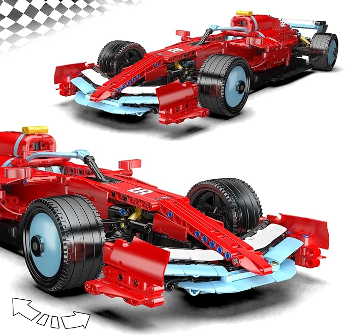 Mould King Racing Car Building Block Set 1401 Pcs Detailed Super Car Model Kit 1:8 Scale Sport Car Build and Display Home Decoration Building Set for Adults