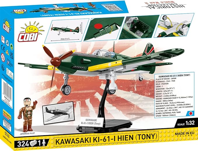 COBI Historical Collection WWII Kawasaki KI-61-I Hyen (Tony) Plane