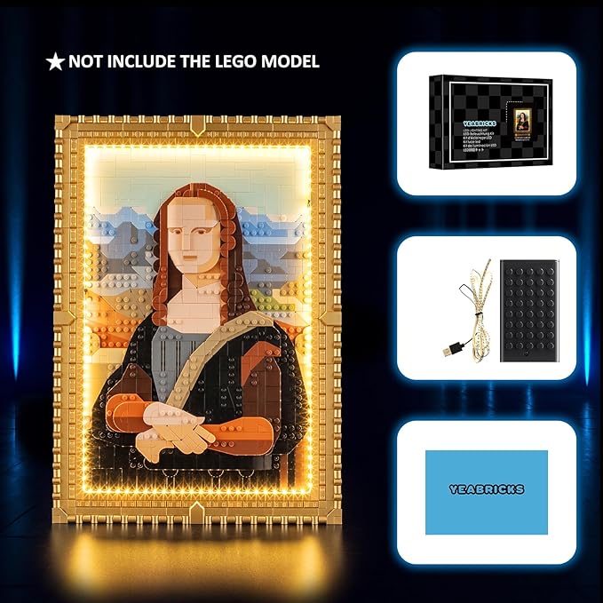 YEABRICKS LED Light for 31213 Art Mona Lisa Building Blocks Model (Building Set NOT Included)