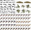 WW2 Building Set Action Figures with Weapon Accessories World War 2 Battle Pack Idea Gifts for Kids (180 Pcs)
