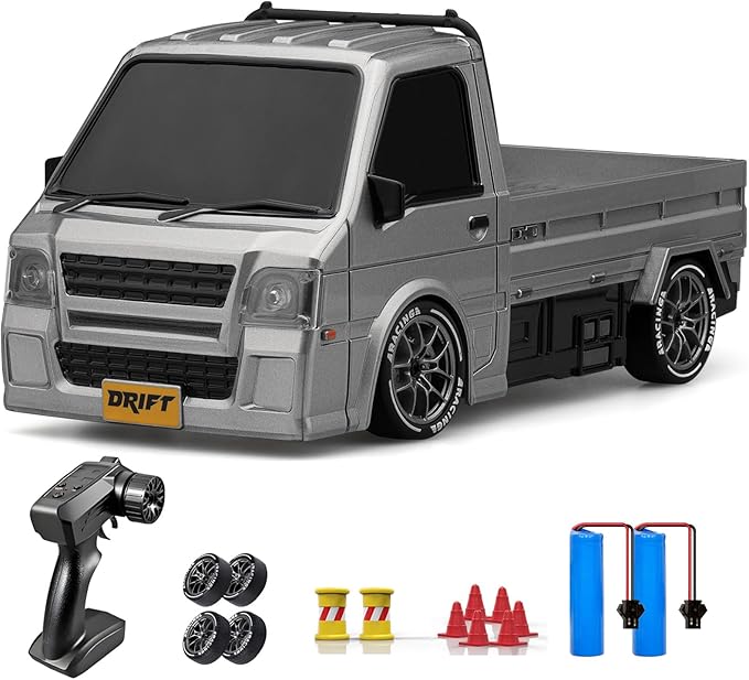 ACAMMZAR RC Drift Car 1:24 Remote Control Car 20KM/H 4WD Drift RC Truck with Lights Extra Racing Tires High Speed RC Cars for Kids Adults Boys Girls
