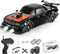 Fistone RC Drift Car 2.4GHz 1:16 Scale 4WD 18KM/H High Speed Remote Control Car with LED Lights 2 Batteries and Rubber Tire Racing Sport Toy Vehicle for Adults Boys Girls and Kids