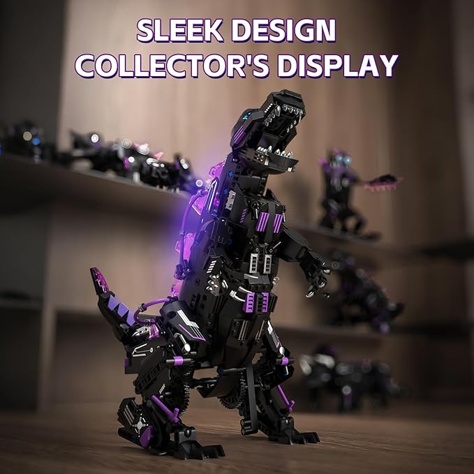 5 in 1 STEM Robot Building Blocks Sets APP &amp Remote Control Robotic Kits 5 in 1 Tyrannosaurus Rex/Triceratops/Monster/Crocodile/Robot Toys Creative Model Gift for Adults Teens 953 PCS