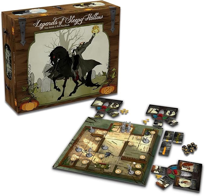 Greater Than Games | Legends of Sleepy Hollow | Cooperative Board Game | Horror Storytelling Campaign | 1 to 4 Players | 30+ Minutes | Ages 12+
