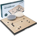 Go Set Magnetic Foldable Portable Travel Game Set go Game Board 19 x19 14.36 inches Suitable for Beginners Professionals Children and Adults it can Also be Used for Teaching
