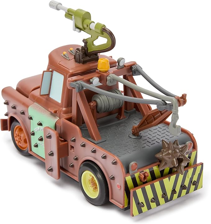 Disney Store Official Tow Mater Remote Control Car - Tow Mater Toy RC Car with Crash &amp Rebuild Features - 2.4GHz Radio Control - Futuristic Post-Apocalyptic Design -Includes Wireless Remote Contro