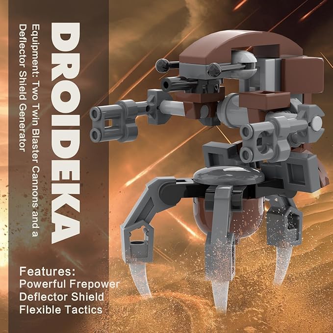 Battle Army Clone Platoon Attack Craft Building Set 537 Pieces with 32 Battle Soldiers and 2 Droideka Troop Carrier Building Toys Gift for Star Fans and Men