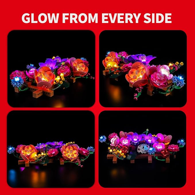 BRIKSMAX 2.0 Light Kit Compatible with Lego The Botanical Collection Flower Wall 11503 Building Sets - Original LED Lighting Kits (Accessories Only) for Display Gifts &amp Collectors