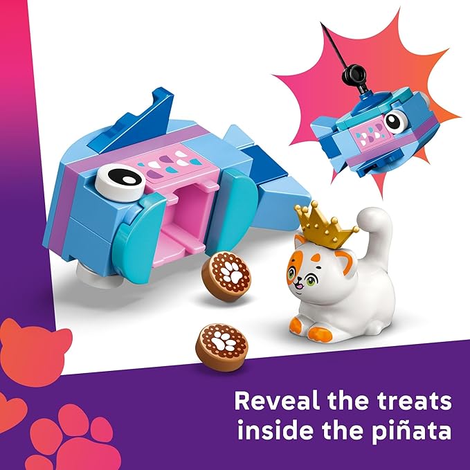 LEGO Friends Cat Birthday Party &amp Tree House Building Toy - Pretend Play Building Blocks W/Cat Toys &amp 2 Minidolls - Creative Storytelling Kids Toy for Girls and Boys 9+ - Birthday Gift Idea-