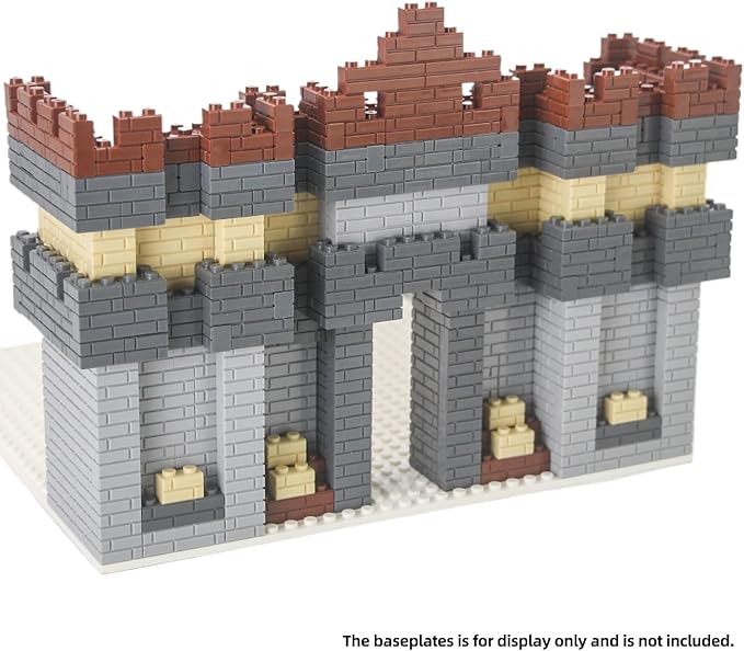 Feleph Masonry Bricks Set 450 Pcs Wall Building Blocks Bulk MOC Accessories Parts and Pieces Diverse Creative Construction Toys Compatible with Classic Major Brands (Multicolored)