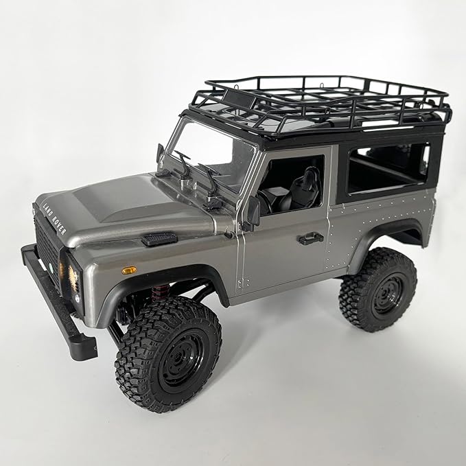 MN99S RC Rock Crawler 4x4 Land Rover RC Crawler 1/12 Scale Remote Control Truck All Terrain Proportional Throttle Steering 280 Motor Upgraded Chassis 2 Batteries Hobby Toy for Adult