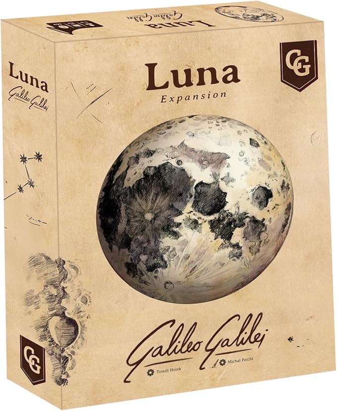 Capstone Games Galileo Galilei – Luna Expansion: Lunar Exploration Strategy Board Game | 1-4 Players 60-90 Min Playtime Ages 14+ | Solo and Cooperative Board Game for Adults &amp Family Game Night