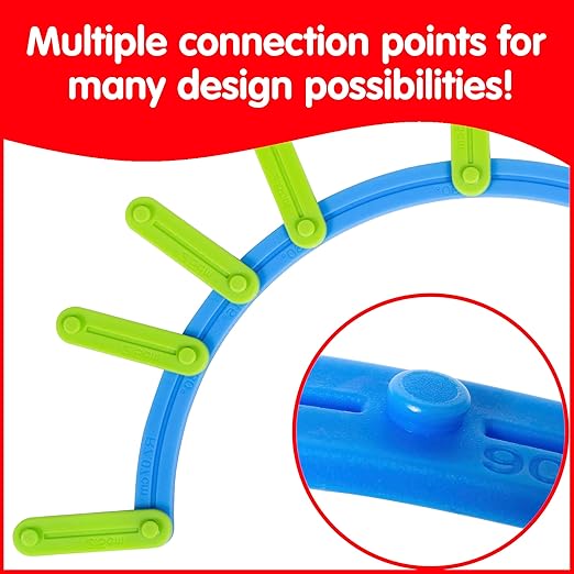 edxeducation Junior GeoStix - In Home Learning Toy for Early Math and Creativity - 200 Multicolored Construction Sticks - 30 Double-Sided Activity Cards - Geometric Manipulative