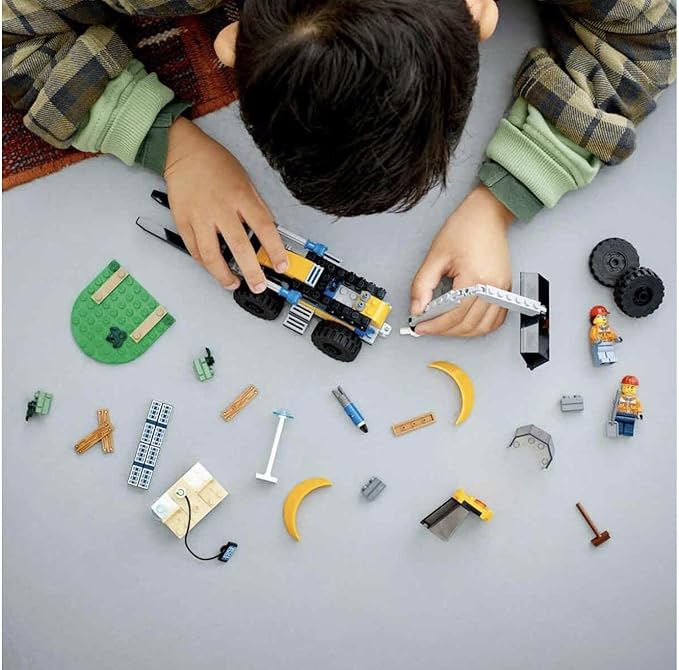 Lego 60385 City Great Vehicles Excavator Building Set with Mini Figures and Accessories Gift Idea Building Kit for Children Over 5 Years