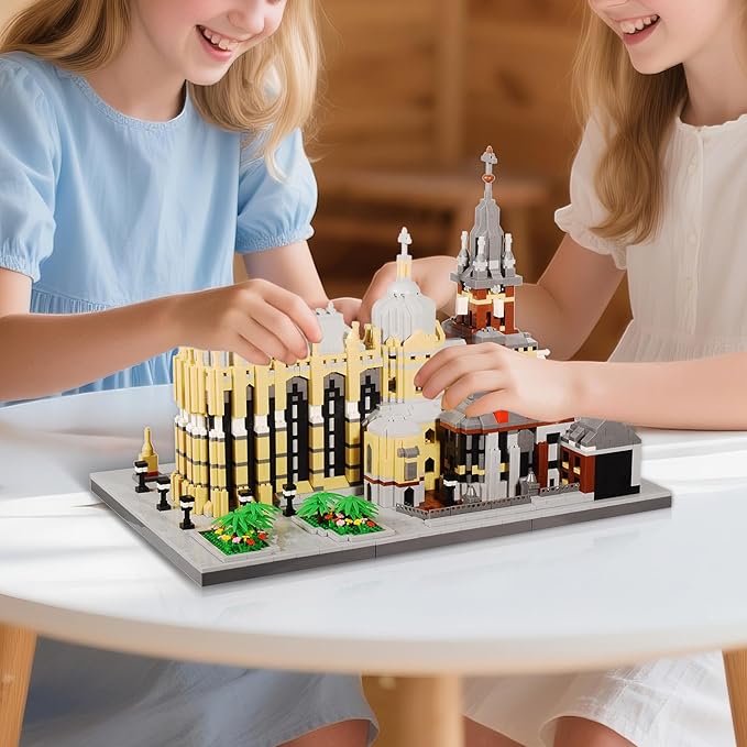Micro Building Blocks Set Germany Medieval Aachener Dom Model Building Kit 6650 PCS Construction Model for Adult and Teens