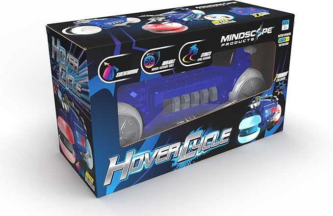 Mindscope Blue HoverCycle Radio Control Stunt Action Light Up LED Vehicle 49 MHz