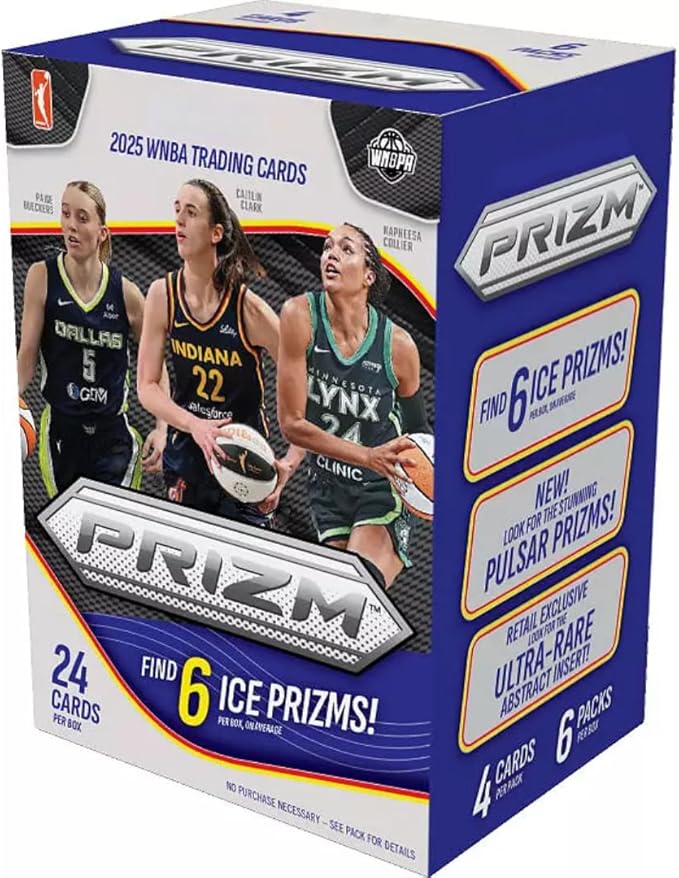 2025 Prizm Women's Basketball WNBA Blaster Box with 24 Trading Cards + 6 Toploaders and StreetCards Magnet!