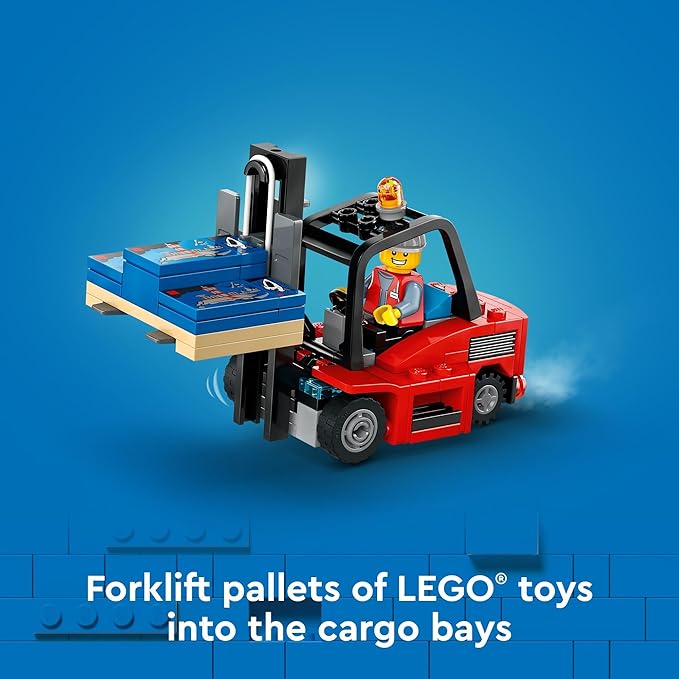 LEGO City Yellow Delivery Truck Toy - Semi Truck Building Toy for Boys &amp Girls Ages 8+ Years - Gift for Birthdays - Pretend Play W/ 3 Minifigures - 60440