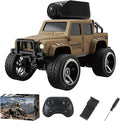 KF32 1:64 RC Mini Climbing Alloy Video Car with APP Control and Radio Remote Control HD Camera FPV Cars (Yellow)