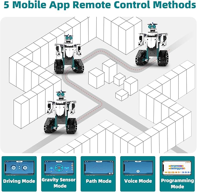 STEM Robot Toys for 8-14 12 in 1 Remote Control Robotics Toys for Kids Programmable Building Robot Kit Birthday Present for Science Educational(469 Pcs)