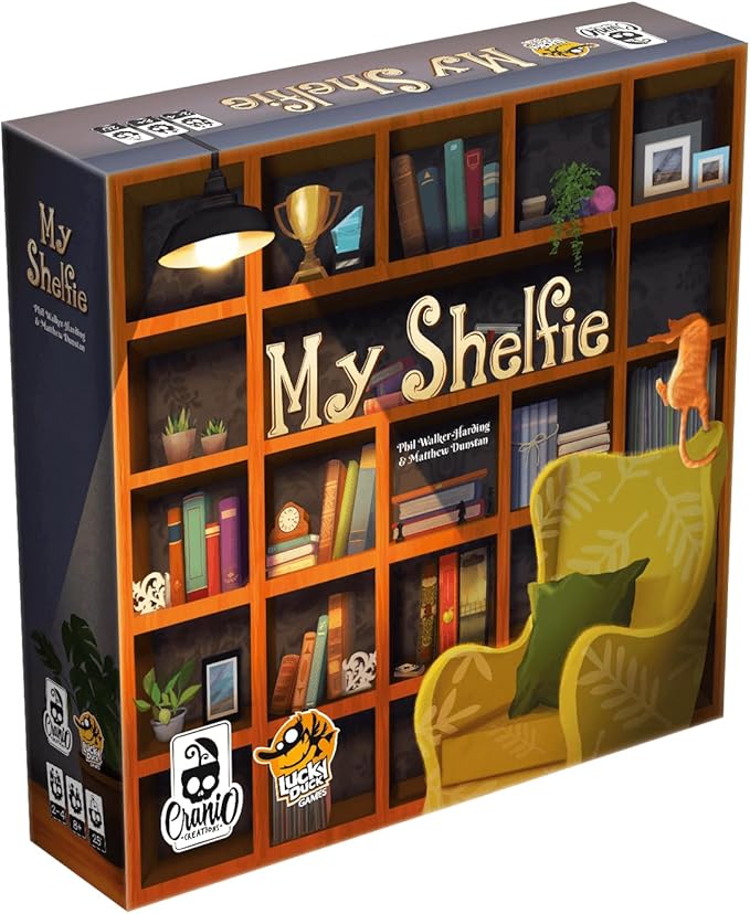 My Shelfie Board Game - Organize Your Shelf and Show Off Your Treasures! Strategy Game Fun Family Game for Kids and Adults Ages 8+ 2-4 Players 30 Minute Playtime Made by Lucky Duck Games