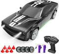 Remote Control Car RC Drift Car 2.4GHz 1:20 Scale 4WD 20KM/H High Speed Remote Control Cars Vehicle with LED Lights Drifting Tire 2Pcs Rechargeable Batteries Toy Cars for Adults Boys Girls (Black)