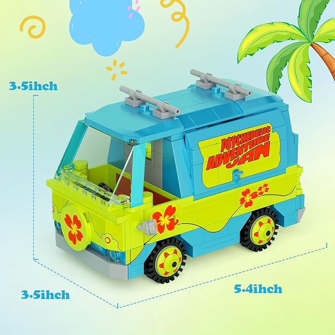 Classic Children Adventure Movie Car Building Blocks Toys Mysterious Toy Car Compatible with Lego Toy Set for Movie Fans Ideal Gift for Kids Boys and Girls 6 Years and Up