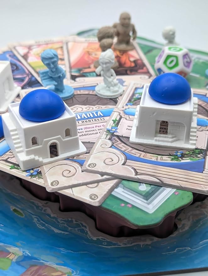 Santorini: Second Edition Board Game – 2–4 Player Greek Strategy Game with 3D Towers &amp God Powers