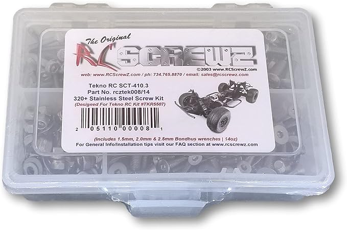 RCScrewZ Tekno RC Short Course Truck SCT 410.3 Stainless Steel Screw Kit Complete Replacement Set for RC Car Rusted and Stripped Screws Quality Upgrade Assembled in USA. tek008 for Tekno RC TKR5507