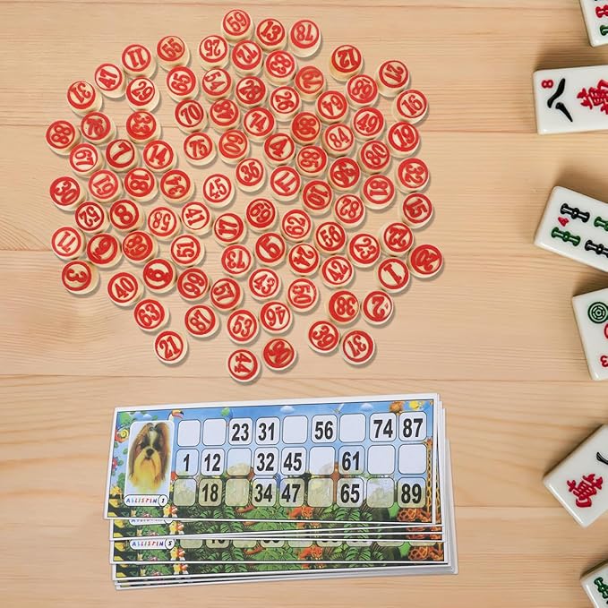 Russian Lotto Game Wooden Bingo Set with Numbers 1–90 Traditional Russian Bingo Board Game for Adults Family Gatherings and Party Play