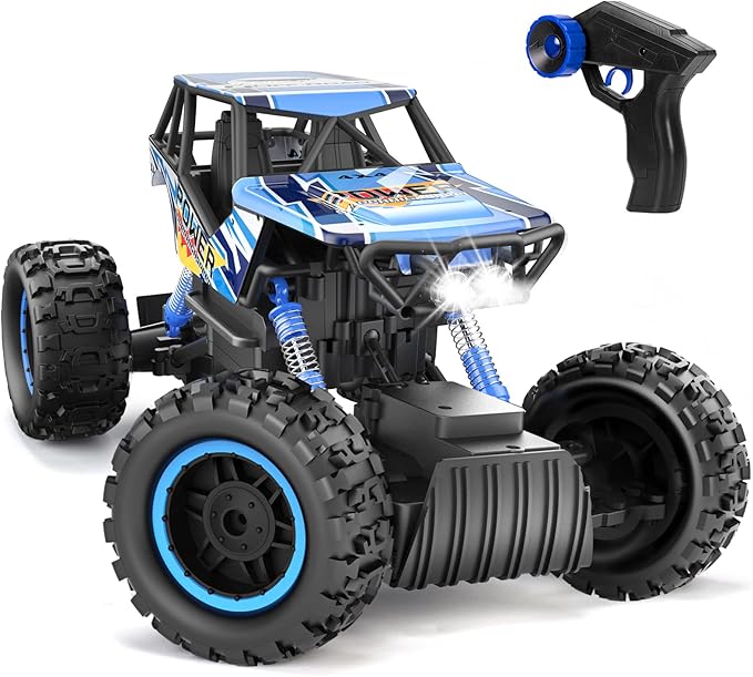DOUBLE E RC Car 1:12 Remote Control Car Monster Trucks with Head Lights 4WD Off All Terrain RC Car Rechargeable Vehicles