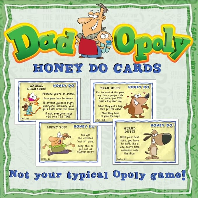 DadOpoly – The Hilarious Family Board Game for Dads and Kids Family Night Laughs and Dad Humor Fun