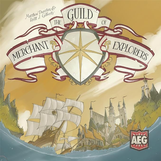 AEG The Guild of Merchant Explorers | Explore The World Establish New Settlements | Nautical Voyage Adventure Board Game | 1-4 Players | Ages 10+