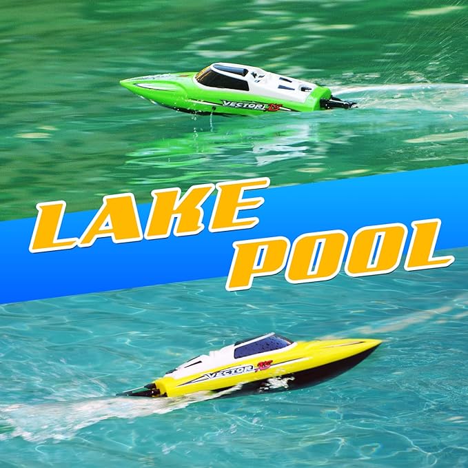 VOLANTEXRC RC Boat 20MPH Fast RC Boats for Adults 2.4Ghz Remote Control Boat for Pools and Lake with 2 Rechargeable Batteries Toys Gifts (Yellow)