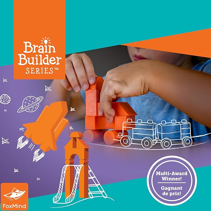 FoxMind Games: Equilibrio Spatial Logic and Dexterity Game Build Gravity Defying Structures 60 Smart Puzzles to Work Through 6 Levels of Complexity Develops STEM Skills 1+ Players for Ages 5+