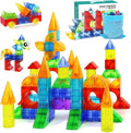 Magnetic Blocks66 Piece Translucent Building Blocks for 3+ Boys Girls Birthday GiftsMulti Shape Magnetic Cubes Preschool Classroom Educational Toys for 3-8 Year Old Kids STEM Activities