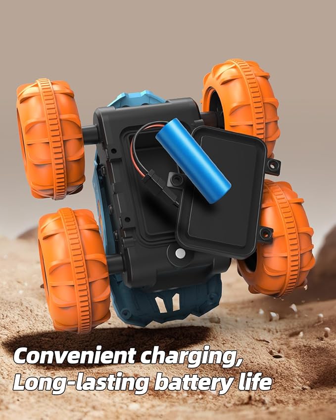 LM15-C Amphibious Remote Control Car 2.4 GHz Waterproof RC Car All Terrain Off Road Car Toys(Blue)