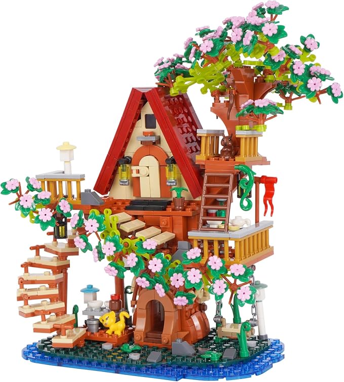 3 in 1 Cherry Blossom Tree House Building Set 959 PCS Flowers Tree House Architecture Building Blocks Gift for Adults Teens