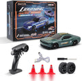 1:43 Scale Mini Racing Drift Car Model2.4GHz Remote Control Car 4WD High Speed Race with LightsRacing TiresRC Toys Hobbyist Gift for Adults Kids Boys Girls (Green)